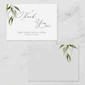 水彩素朴ユーカリ緑 ノートカード (正面/裏面)