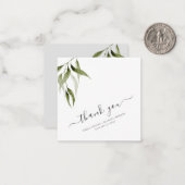 水彩素朴ユーカリ緑 ノートカード (正面/裏面インサイチュ)