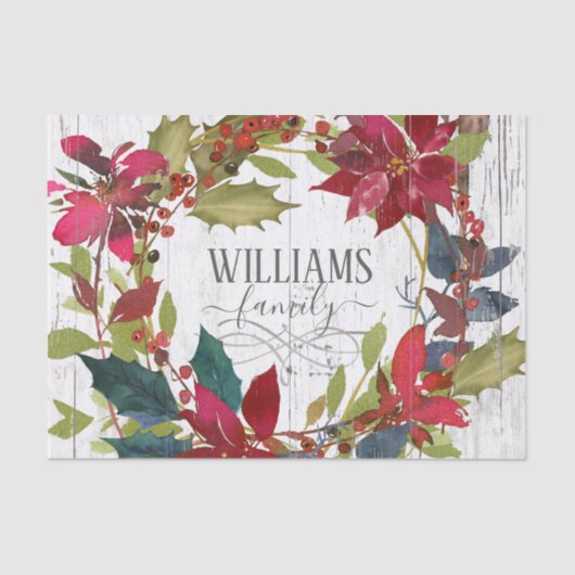 水彩素朴リースフローラ点名 薄葉紙 (正面)