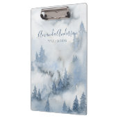 水彩素朴林パーソナライズされた名 クリップボード (左)