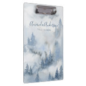 水彩素朴林パーソナライズされた名 クリップボード (右)