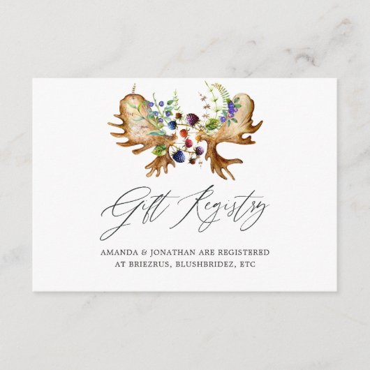 水彩素朴林結婚贈与簿 エンクロージャーカード (正面)