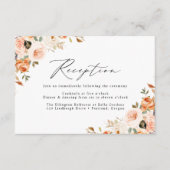 水彩素朴秋フローラ結婚式 エンクロージャーカード (正面)