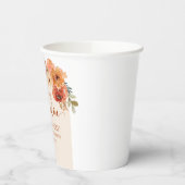 水彩素朴秋リトルカボチャ赤ちゃんシャワー 紙コップ (左)