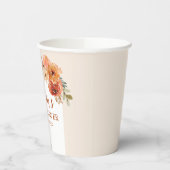 水彩素朴秋リトルカボチャ赤ちゃんシャワー 紙コップ (左)