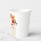 水彩素朴秋リトルカボチャ赤ちゃんシャワー 紙コップ (左)