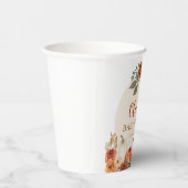 水彩素朴秋リトルカボチャ赤ちゃんシャワー 紙コップ (右)