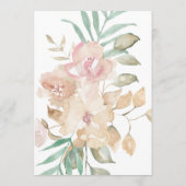 水彩素朴花模様ブライダルシャワー招待 (裏面)