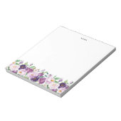 水彩紫かわいらし紫の花 ノートパッド (回転)