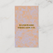 水彩紫とオレンジの手作り服 名刺 (正面)