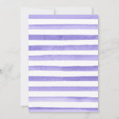 水彩紫とクリーム結婚花 招待状 (裏面)