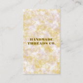 水彩紫と緑の手作り服 名刺 (正面)