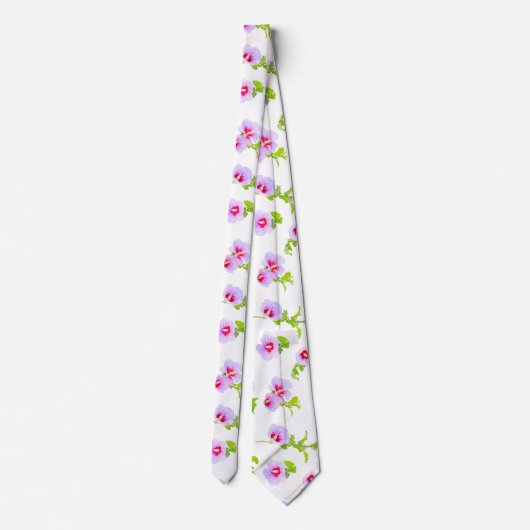 水彩紫と赤 ネクタイ (裏面)