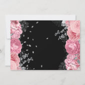 水彩紫と銀のバラキンセアニェラ 招待状 (裏面)