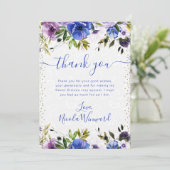 水彩紫と青の花甘い16 サンキューカード (スタンド正面)