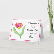 水彩紫のオウム考えるチューリップ