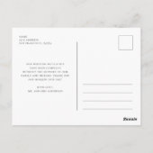 水彩紫のフローラ結婚の写真感謝していよ ポストカード (裏面)