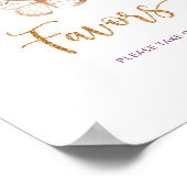 水彩紫の金ゴールド蝶の好意 ポスター (角)