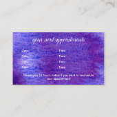 水彩紫アポイントメント名刺 名刺 (裏面)
