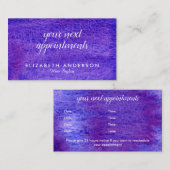 水彩紫アポイントメント名刺 名刺 (正面/裏面)