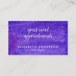 水彩紫アポイントメント名刺 名刺