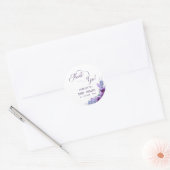 水彩紫エレガント花赤ちゃんシャワー ラウンドシール (封筒)