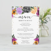 水彩紫オレンジブラック結婚花 メニュー (スタンド正面)