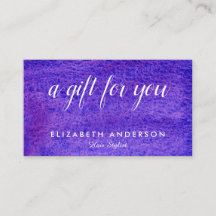 水彩紫ギフト名刺
