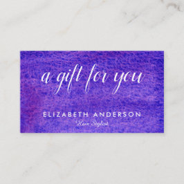 水彩紫ギフト名刺 名刺