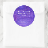 水彩紫クラシック色シール ラウンドシール (バッグ)