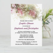 水彩紫ジャスミン結婚夫婦のシャワー 招待状 (スタンド正面)