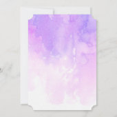 水彩紫バチェロレッテ。ラベンダー 招待状 (裏面)