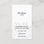 水彩紫フローラメイクアップアーティストカード 名刺 (裏面)