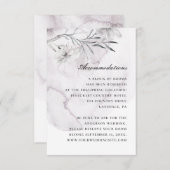 水彩紫フローラ結婚宿泊施設 エンクロージャーカード (正面/裏面)