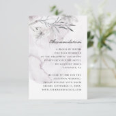 水彩紫フローラ結婚宿泊施設 エンクロージャーカード (スタンド正面)