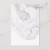 水彩紫フローラ結婚宿泊施設 エンクロージャーカード (裏面)