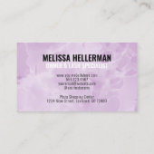 水彩紫モダンモノグラム 名刺 (裏面)