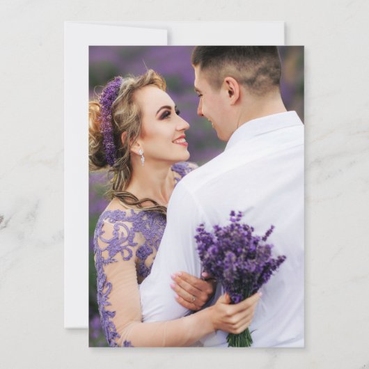 水彩紫大理石ゲートGeodeライト写真 セーブザデート (裏面)