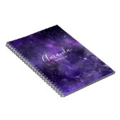 水彩紫宇宙。銀河系モダン星 ノートブック (右側)