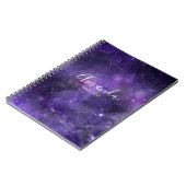 水彩紫宇宙。銀河系モダン星 ノートブック (左側)