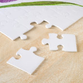 水彩紫彩植物フローラアート ジグソーパズル (側面)