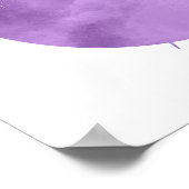 水彩紫月&星夜空 ポスター (角)