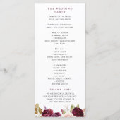 水彩紫梅桃フローラ結婚ズ プログラム (裏面)