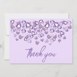 水彩紫紫シンプルサンキューカード サンキューカード