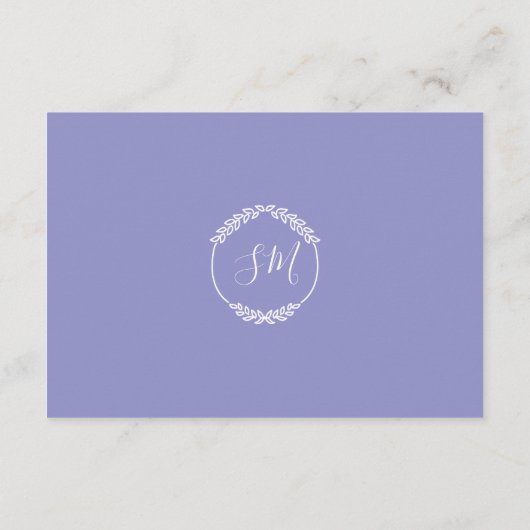 水彩紫絵を描色紫離れの結婚披露宴 エンクロージャーカード (裏面)