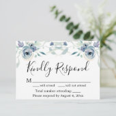 水彩紫緑のフローラ結婚ズ サンキューカード (スタンド正面)