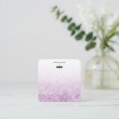 水彩紫色のイヤリングディスプレイカード スクエア名刺 (スタンド正面)