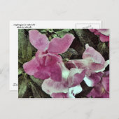 水彩紫色のスナップドラゴン ポストカード (正面/裏面)