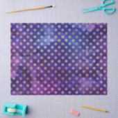 水彩紫色のパターン(金ゴールド太陽) 薄葉紙 (クラフト)