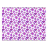 水彩紫色のパンジーフローラの花テーブルクロス テーブルクロス (正面(横))